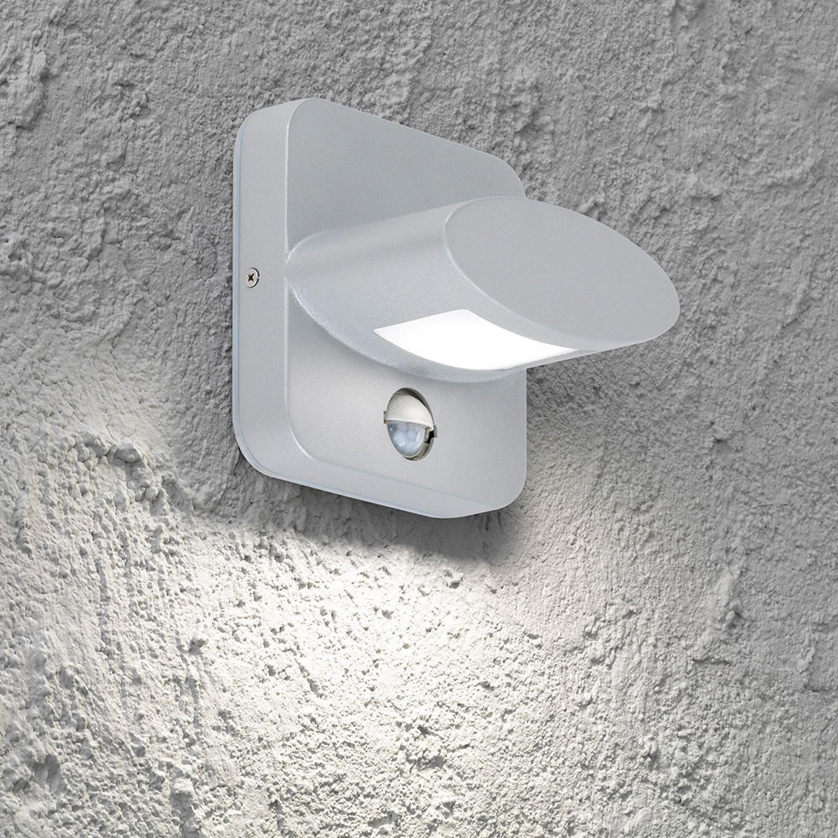 LED AUSSENLEUCHTE ALU Silber - Silberfarben, Metall (14/14/10.6cm) - Wofi