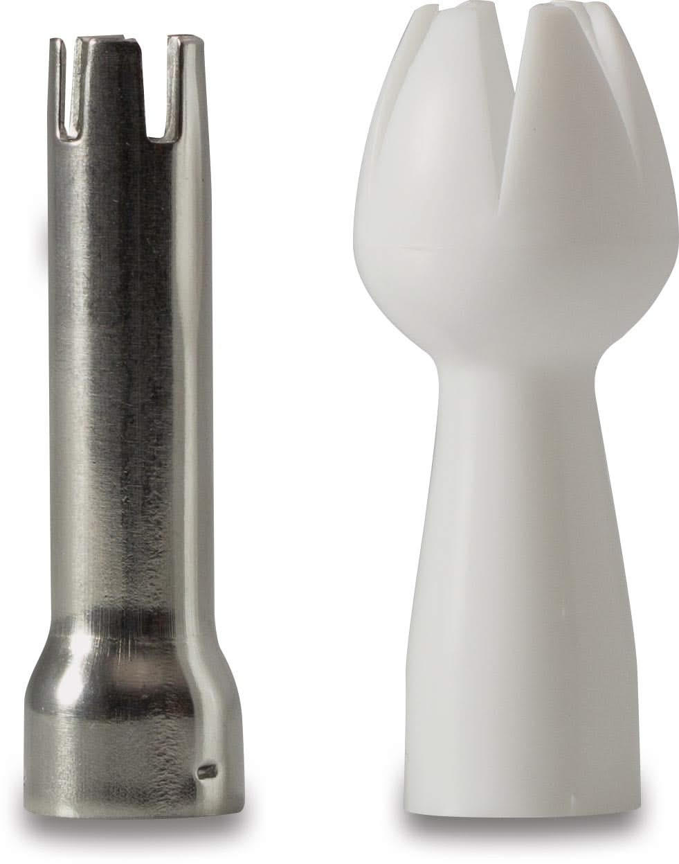 SCHLAGSAHNE-ZERSTÄUBER Sahnespender Edelstahl 500 ml - Silberfarben, Metall (2/2/24cm) - Hendi