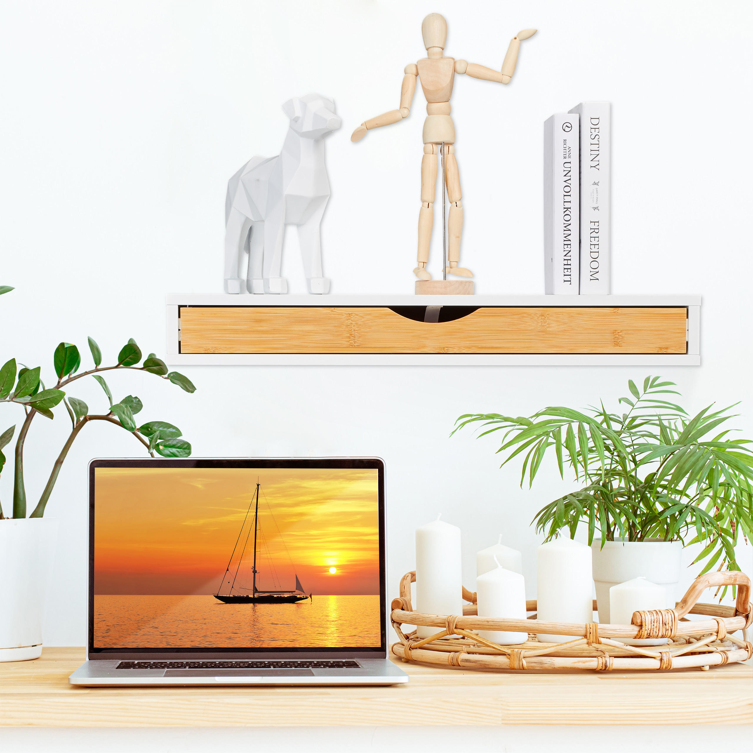 WANDREGAL - Multicolor, Holz/Holzwerkstoff (60/8/24cm) - Relaxdays