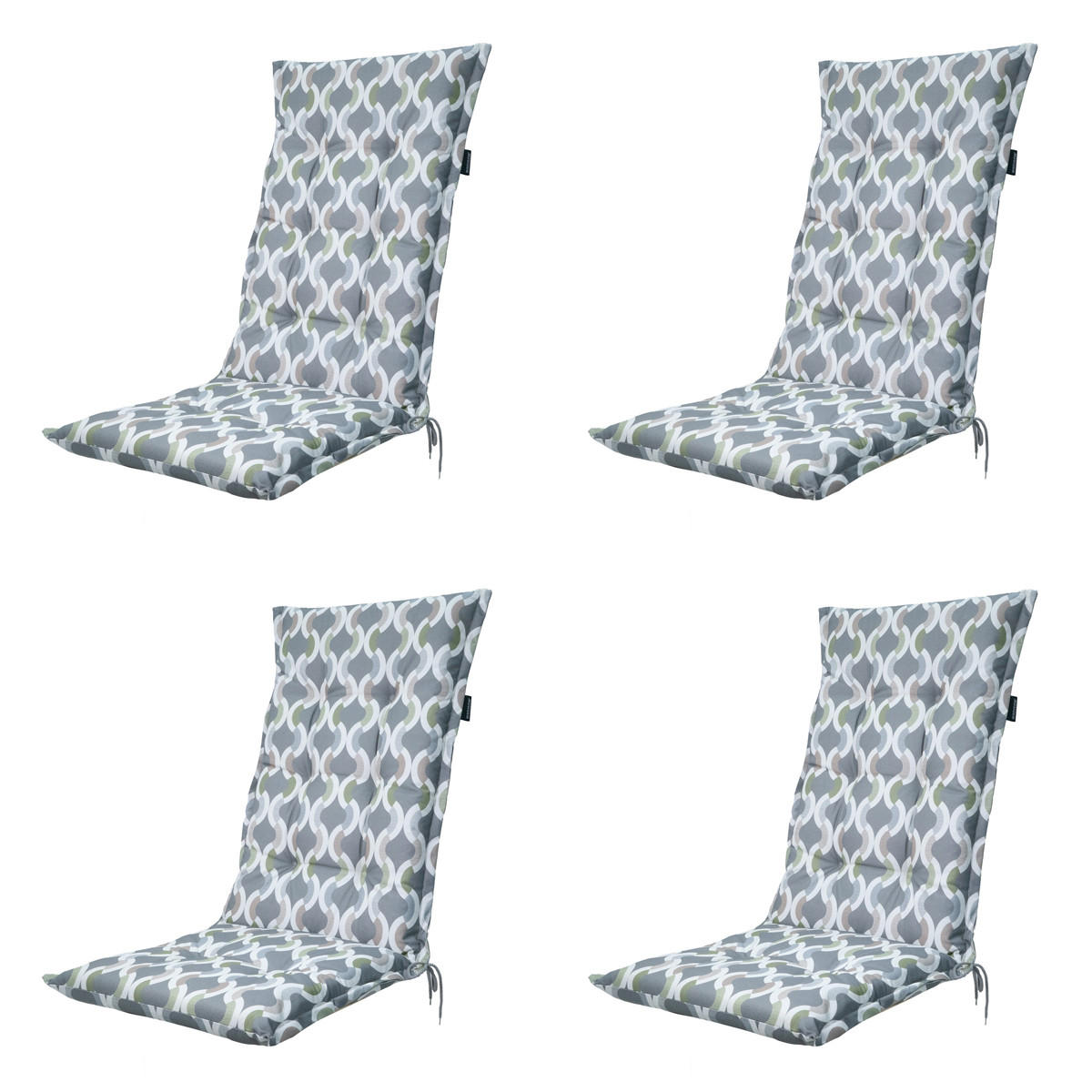 GARTENSTUHLKISSEN Trivia 123/50 cm 4er-Set - Grau, Textil (50/7/123cm) - Madison