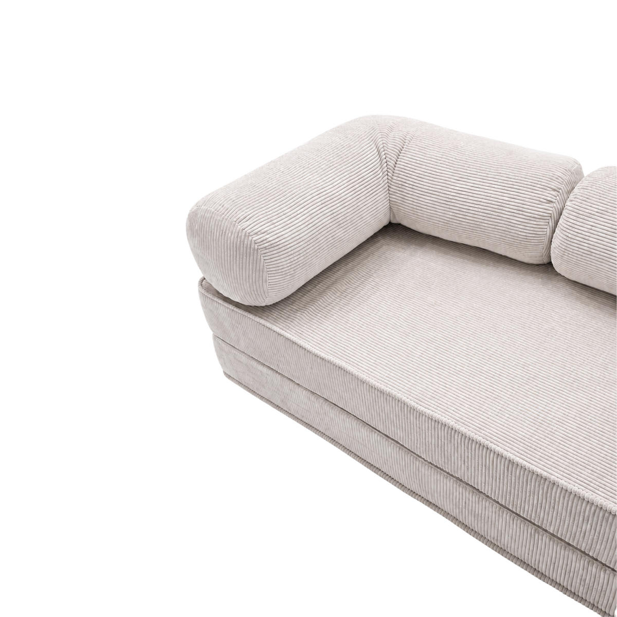 HOCHWERTIGES zeitgenössisches Design Sofa Beige/Hellgrau - Beige, Textil (200/70/100cm) - SURB