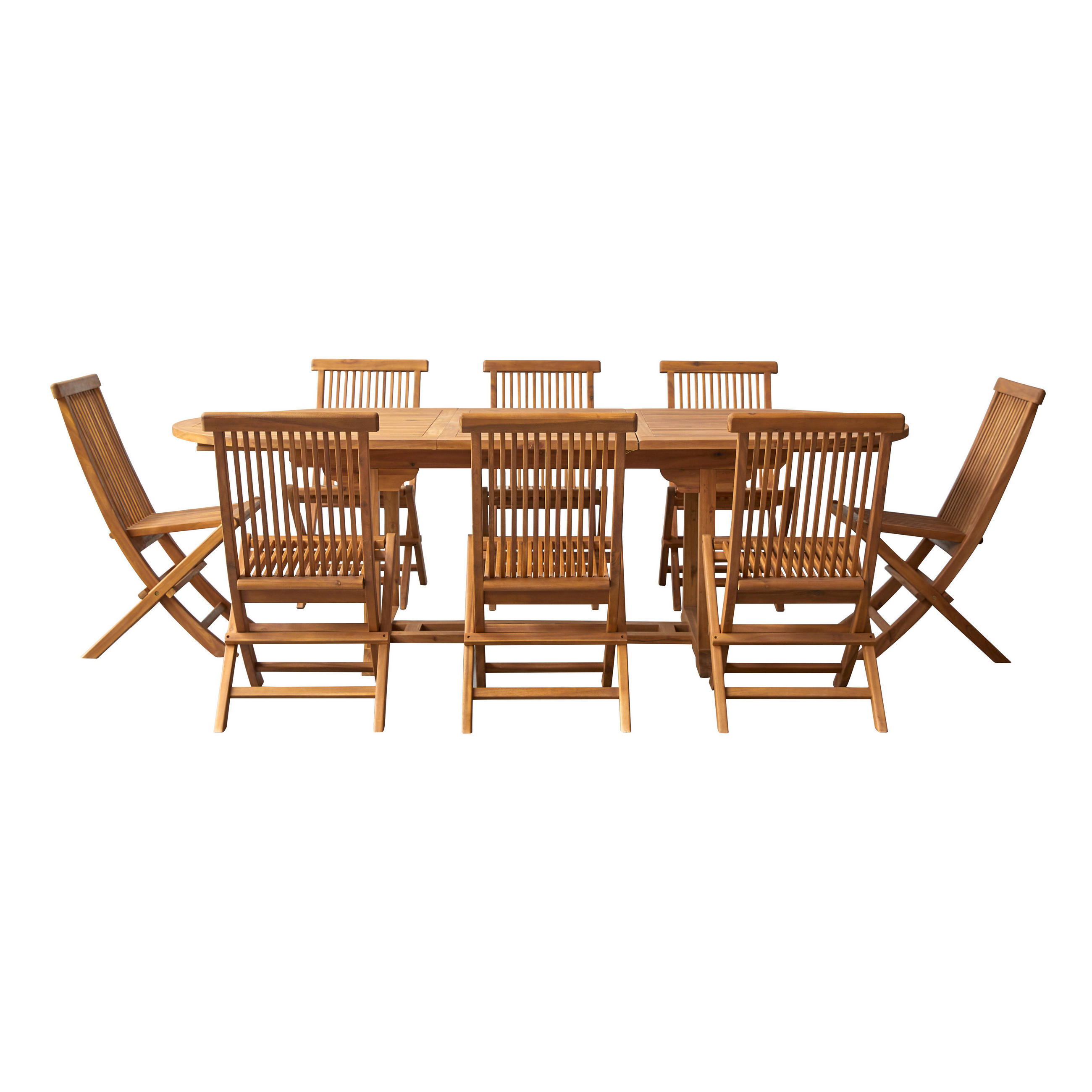 GARTENMÖBEL-SET 5-tlg Capri Braun aus Akazie - Braun, Holz - Sonett