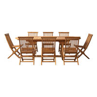 GARTENMÖBEL-SET 5-tlg Capri Braun aus Akazie - Braun, Holz - Sonett