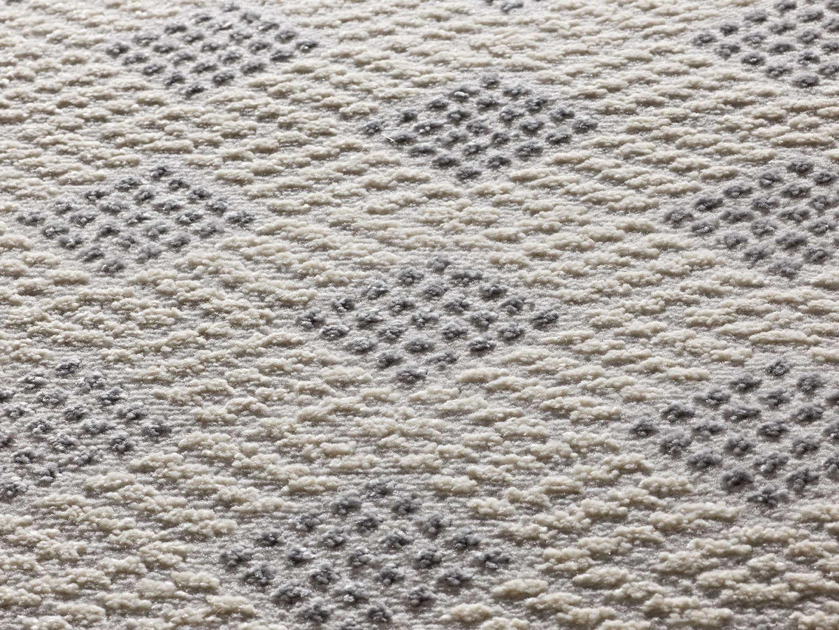 WEBTEPPICH grau Baresa 80/150 cm - Creme/Grau, Naturmaterialien/Textil (80/150cm) - Atticgo