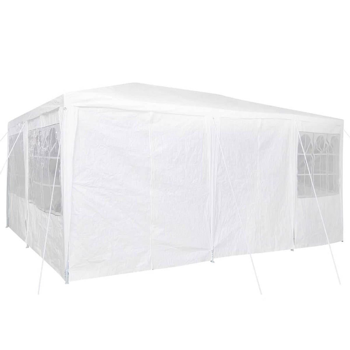 PARTY-ZELT Weiss 600/400/266 Cm Polyethylen - Weiß, Kunststoff (400/266/600cm) - vidaXL