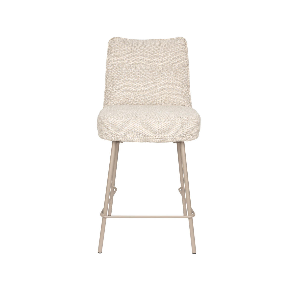 BARHOCKER Jacques mit Rückenlehne 65 cm Beige - 2 er Set - Beige, Kunststoff (43/100/54cm) - Housecraft Living