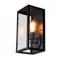 WANDLEUCHTE Trafalgar, Schwarz, 36.5cm - Schwarz, Glas (16/36.5/18cm) - KOSILUM