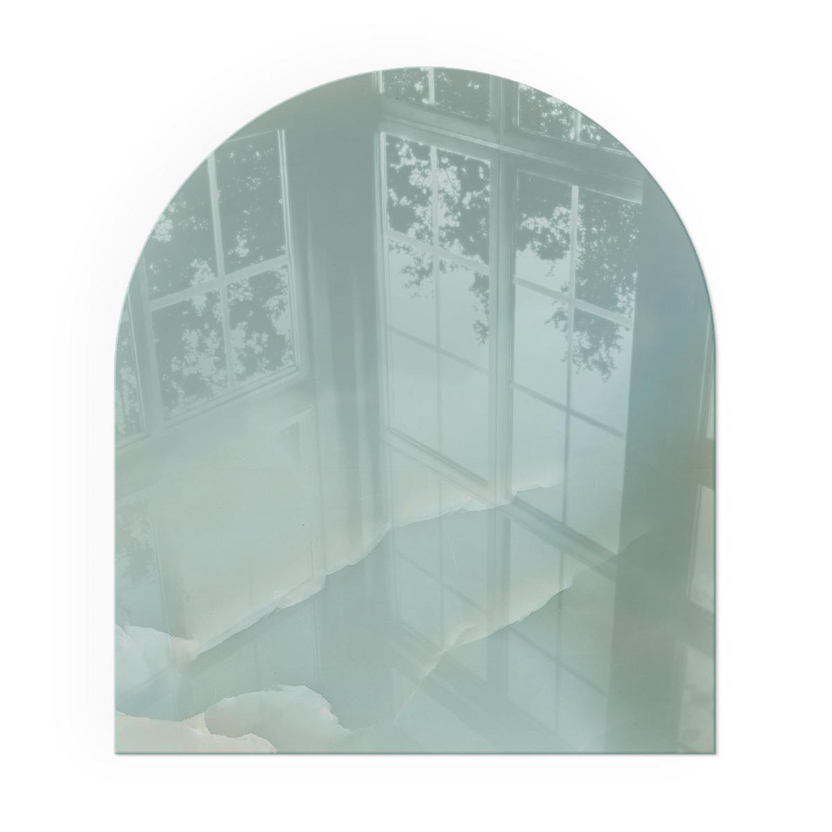 GLASPLATTE für Kamin 80x70 cm - Türkis, Glas (80/70/0.4cm) - TULUP