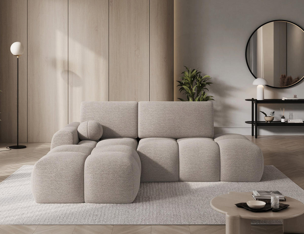 ECKSOFA VITTARIO mit Schlaffunktion & Bettkasten – Modernes L-Sofa 227 cm, inklusive Kissen - Beige, Kunststoff (227/95cm) - Wohnideebilder