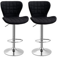 BARHOCKER 2er-Set DE-14689 höhenverstellbar & 360° schwenkbar Schwarz - Schwarz, Metall (51.5/111.5/47cm) - ComfortXL