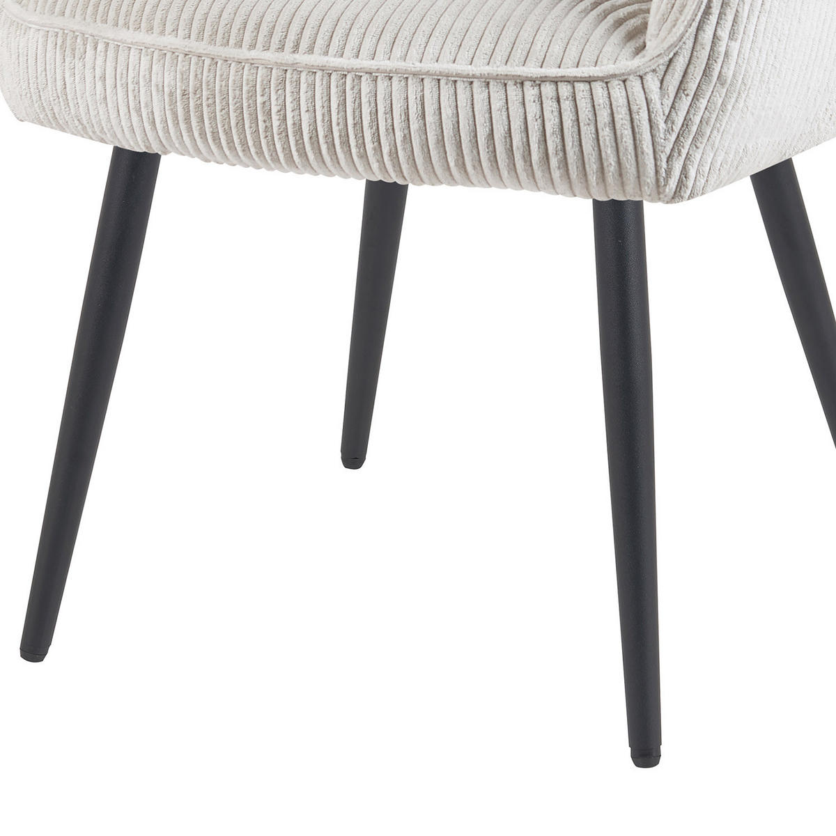 ESSZIMMERSTUHL Mika-Runa - Hellgrau/Schwarz, Textil/Metall (60/87/65cm) - DUBI Möbel