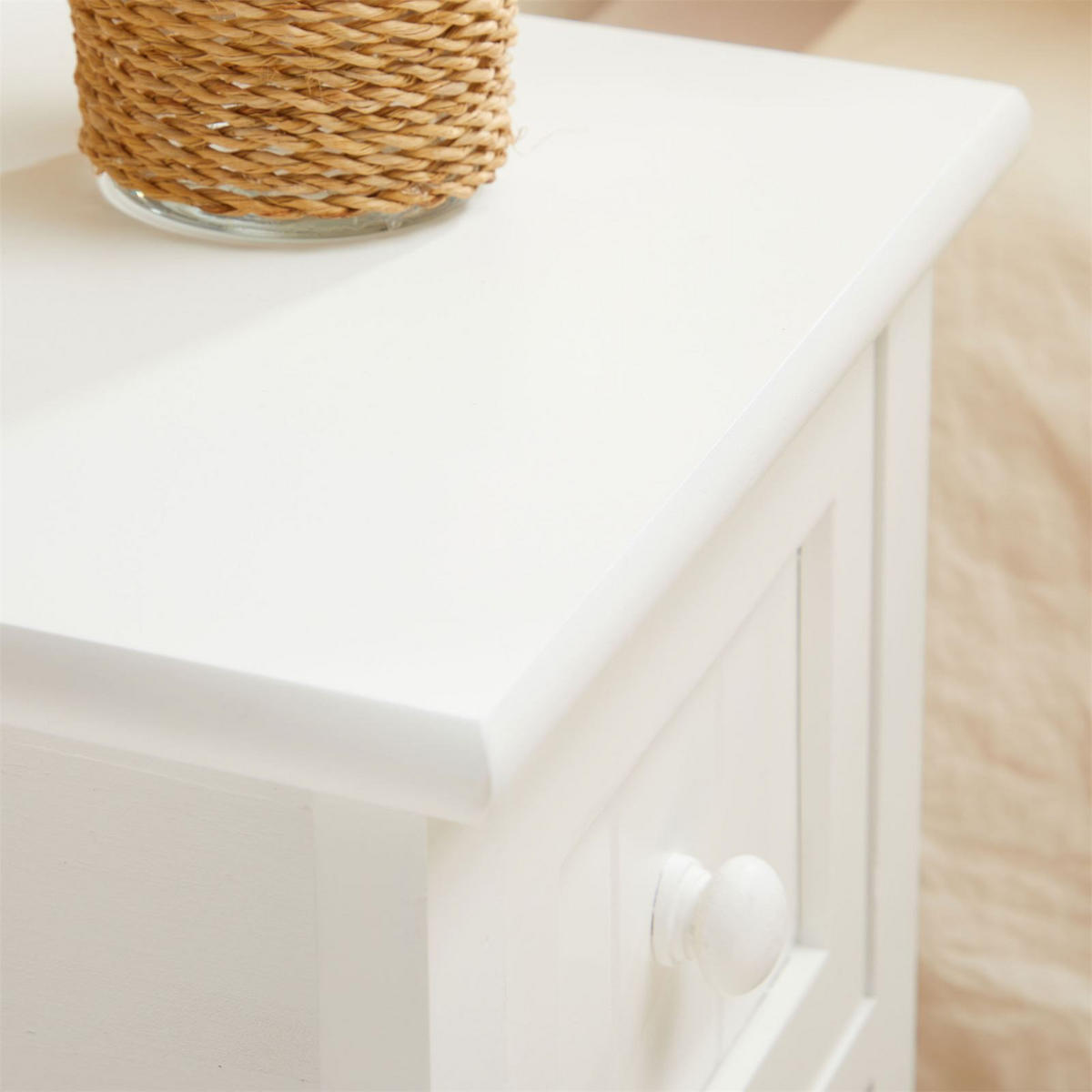 NACHTTISCH MESSINA weiß - Weiß, Holzwerkstoff (28/46/31cm) - CARO-Möbel