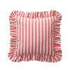 KISSENHÜLLE Charlotte 45x45 cm mit Rüsche - Rot, Textil (45/1cm) - Dekoria