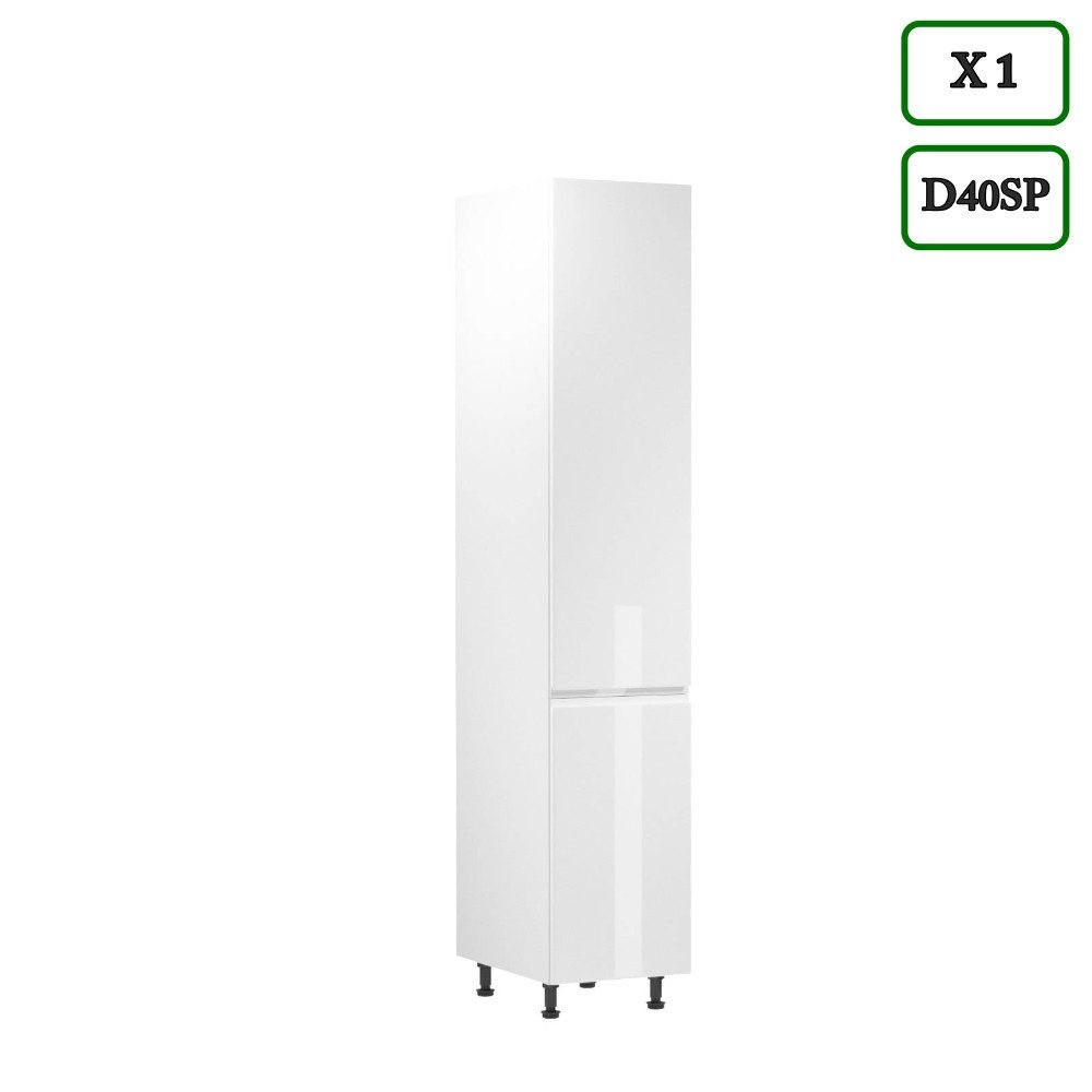 KÜCHENZEILE 320 cm – Aspen K91-M320 - in Weiß/Hochglanz - Weiß, Holzwerkstoff (320/212/60cm)