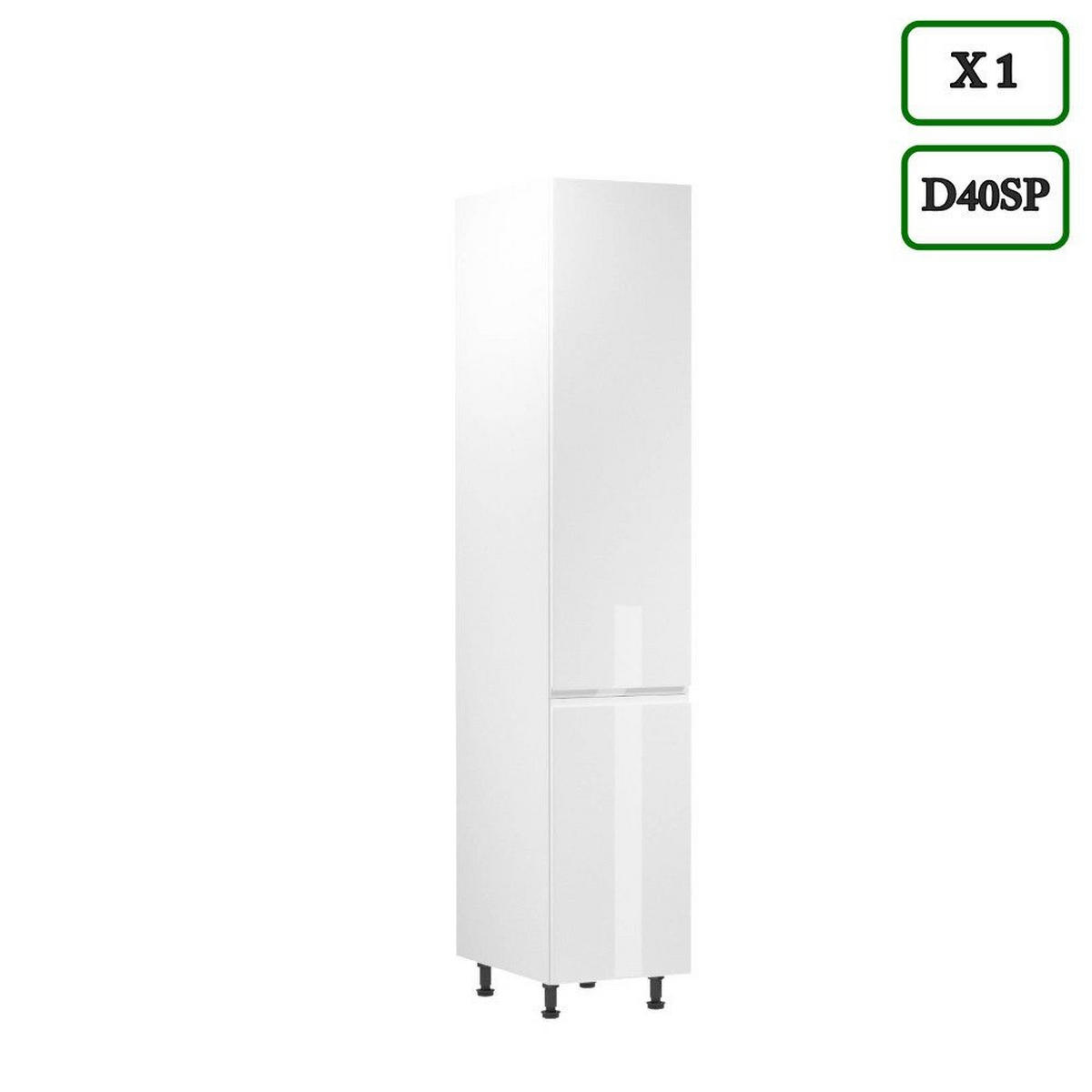 KÜCHENZEILE 320 cm – Aspen K91-M320 - in Weiß/Hochglanz - Weiß, Holzwerkstoff (320/212/60cm)