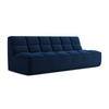 3-SITZER SOFA Samt Stoff Blau - Blau/Schwarz, Kunststoff/Textil (210/75/93cm) - Makamii