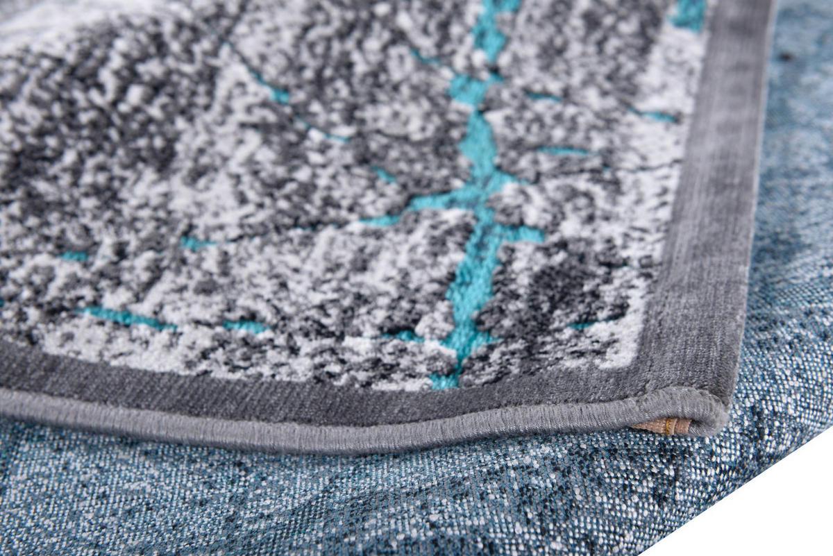 FLACHWEBETEPPICH Orelia 120x180 cm - Türkis, Textil (120/180cm) - Gino Falcone