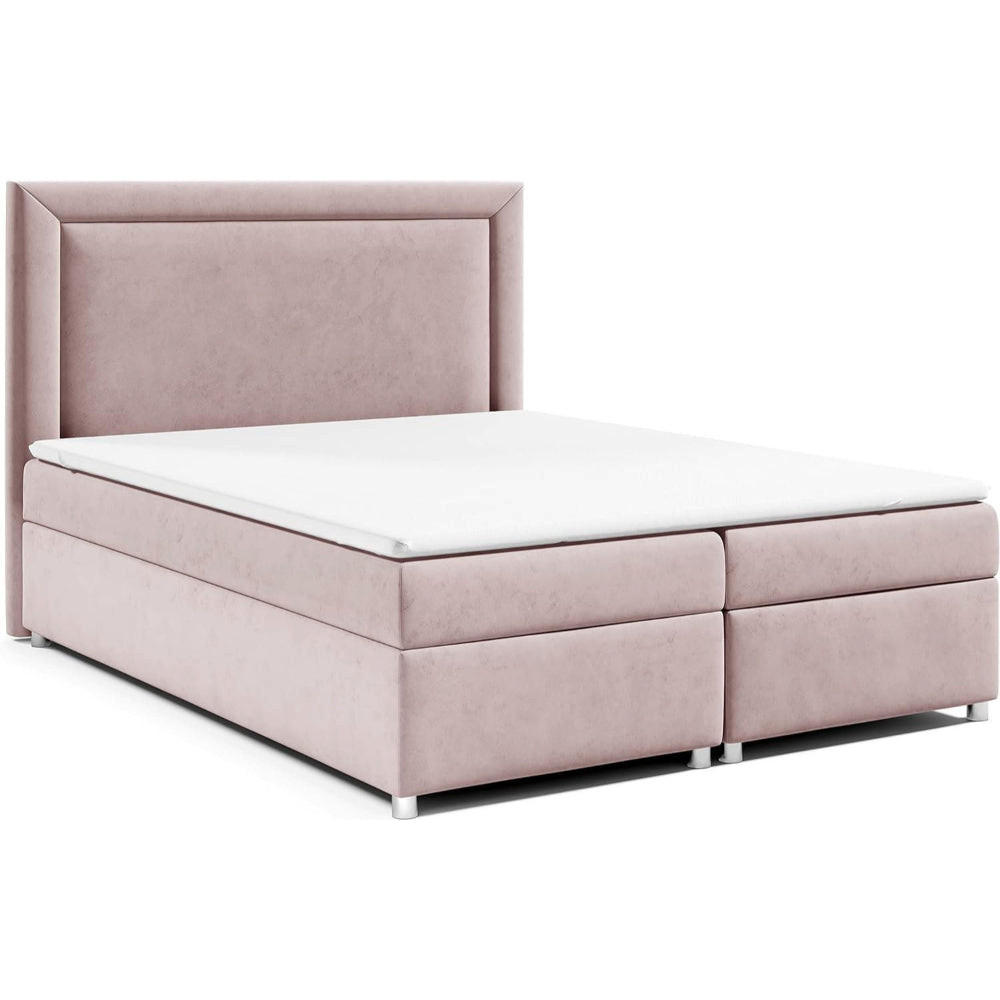 BOXBETT mit Bettkasten Trinity K-3 Bonellfederkern inkl. Topper - Rosa, Holz/Holzwerkstoff (200/200cm) - Best For Home