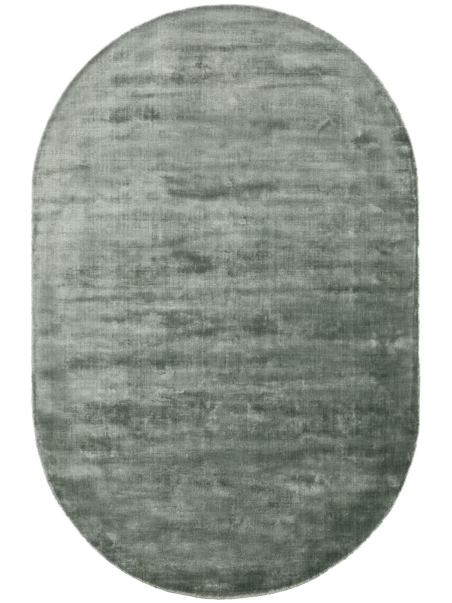 VISKOSETEPPICH OVAL Nela Hellgrün 150x230 cm - Hellgrün, Textil (150/1cm) - KUNSTLOFT