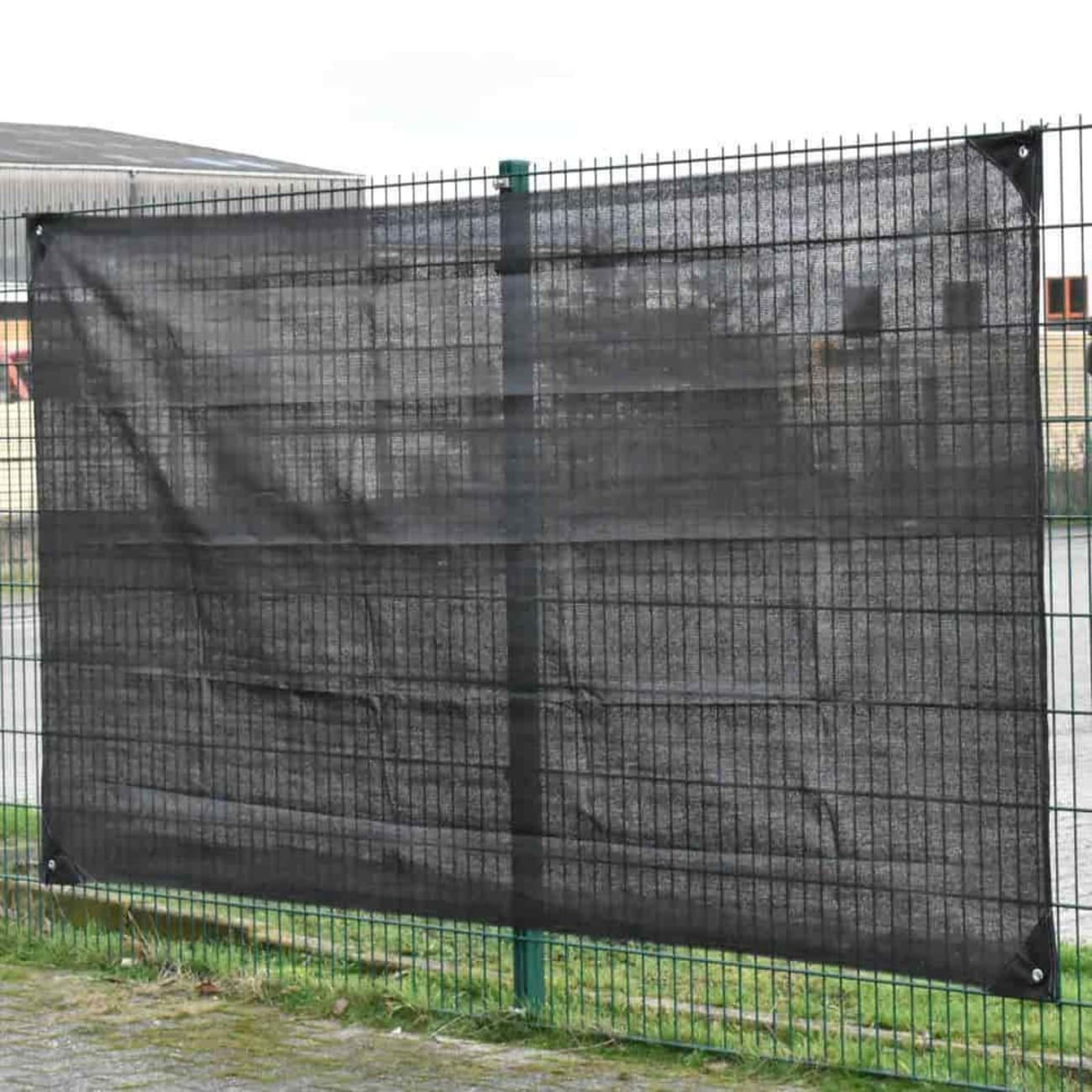 SICHTSCHUTZ Bauzaunnetz, schwarz, HDPE, 1,80m x 3,45m - Schwarz, Kunststoff (30/5cm) - KLASEBO