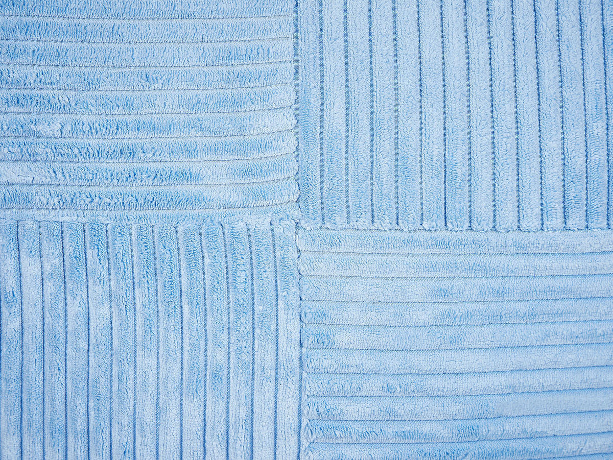 DEKOKISSEN CORD 2er-Set Blau 43/43 cm Millet - Blau, Textil (43/43cm) - Beliani