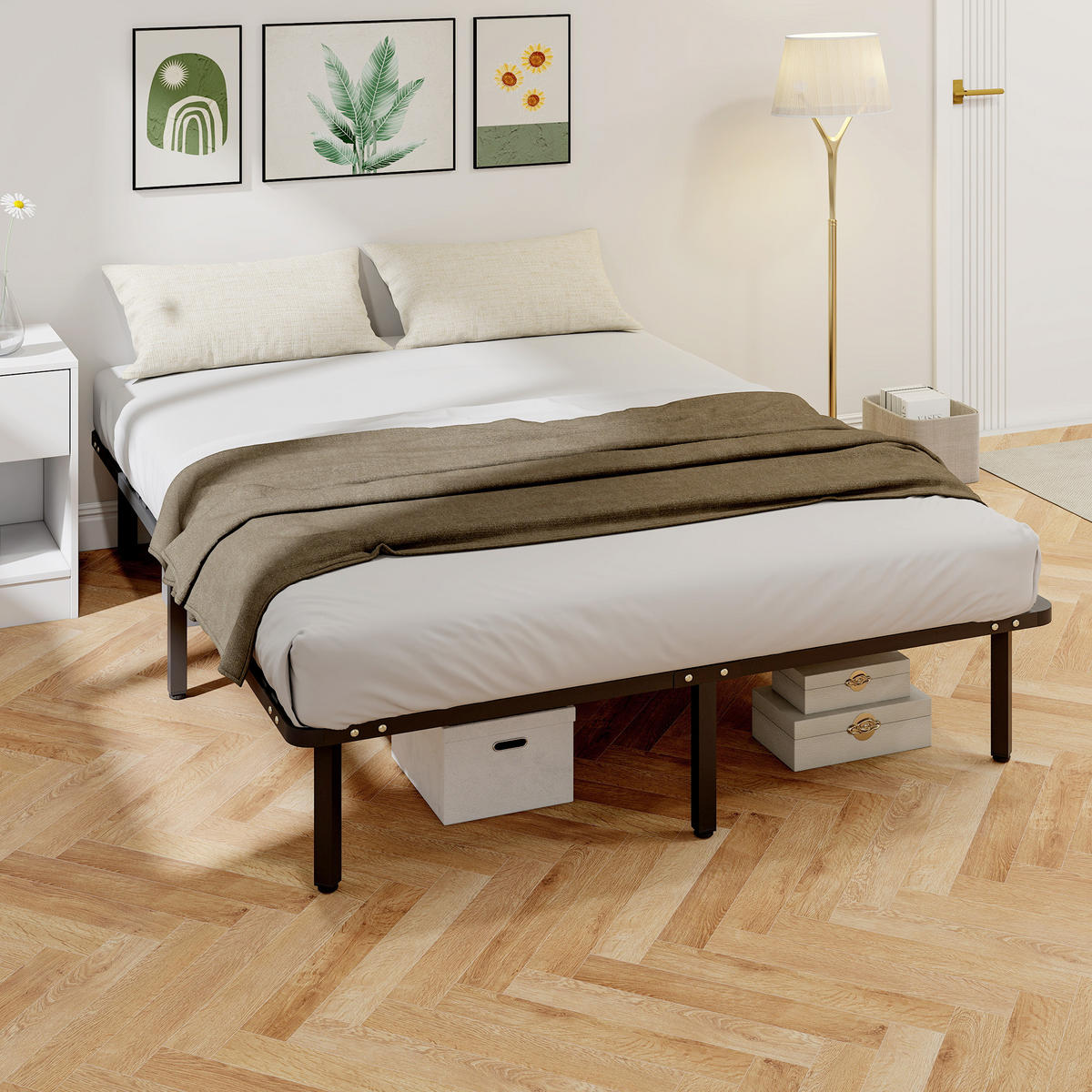BETT 160x200 cm DE-14629 mit Lattenrost und Stauraum Schwarz - Schwarz, Holzwerkstoff (160/200cm) - ComfortXL