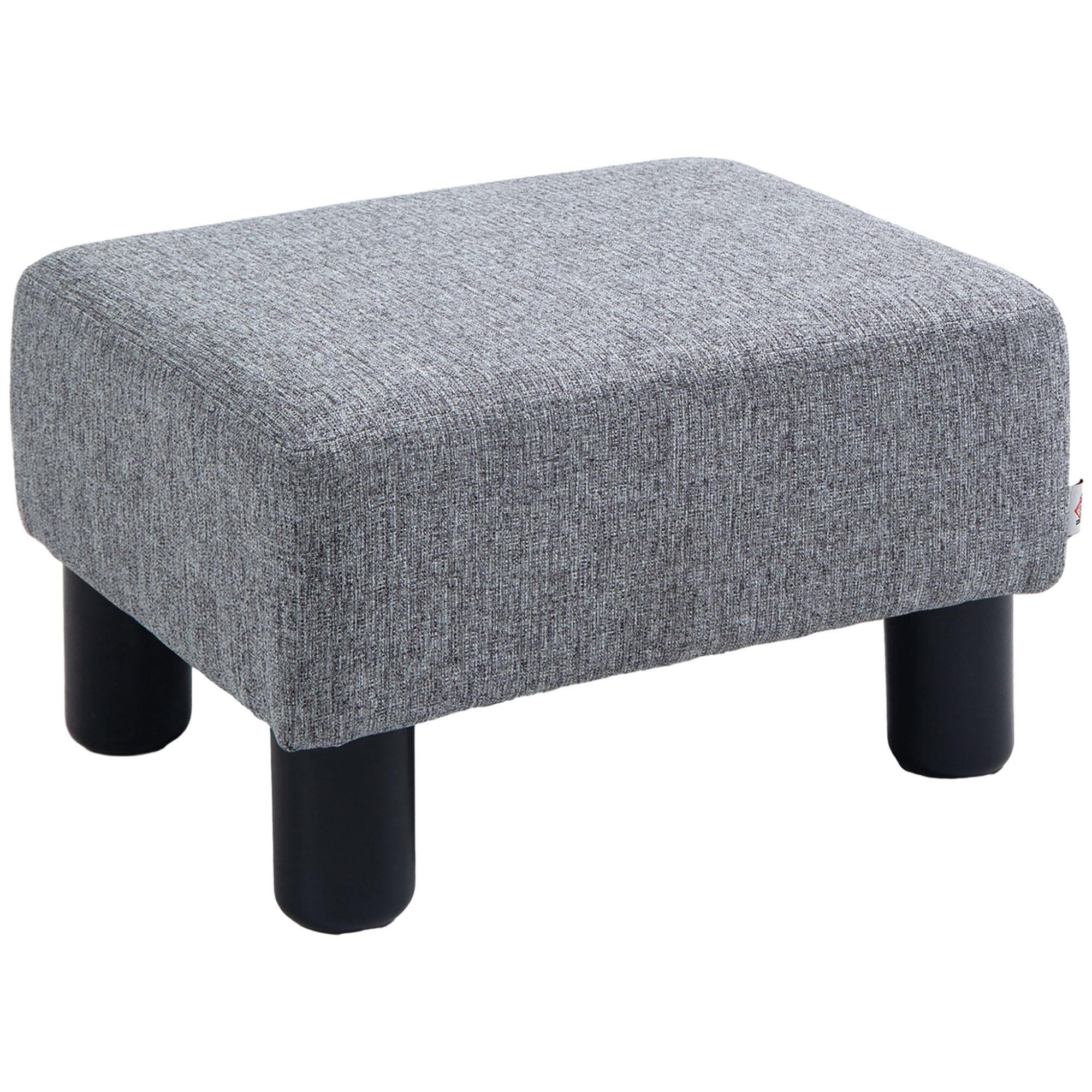 FUSSHOCKER, Polsterhocker, Stoff, Grau - Grau, Textil (30/24/40cm) - HOMCOM
