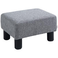 FUSSHOCKER, Polsterhocker, Stoff, Grau - Grau, Textil (30/24/40cm) - HOMCOM
