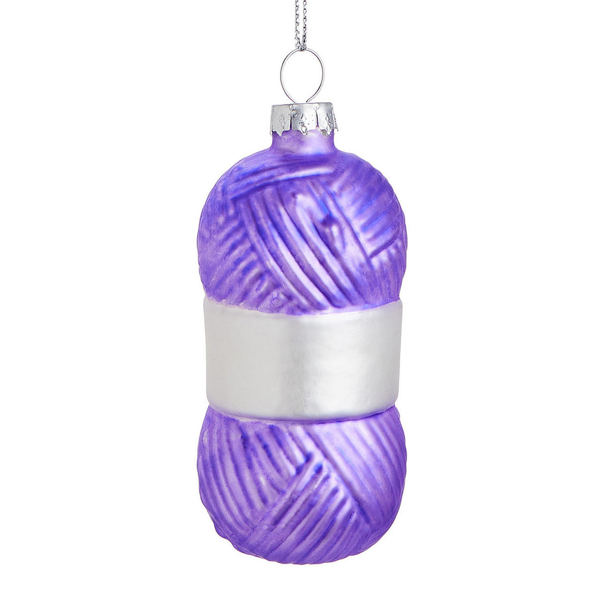 BAUMANHÄNGER Hang On Wolle - Violett, Glas (4/9/4cm) - Butlers