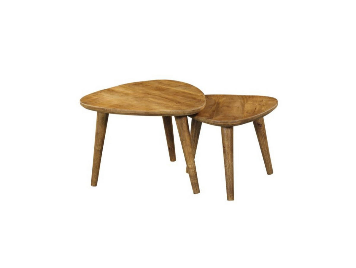 COUCHTISCH Dakota Mangoholz 60 cm / 60 cm Natur - Naturfarben, Holz (60/60/45cm)