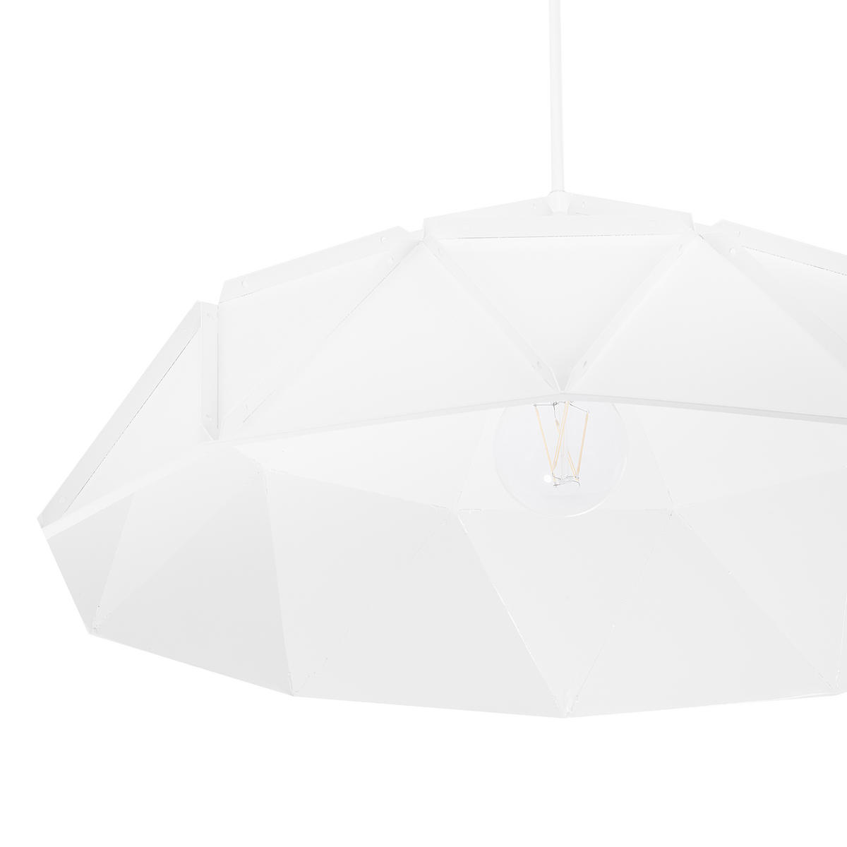 HÄNGELEUCHTE Senia 45/45/120 cm - Weiß, Metall (45/45/120cm) - Beliani