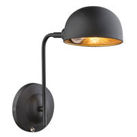 WANDLEUCHTE LENN Schwarz Gold - Schwarz, Metall (13/28/30cm) - Globo Lighting