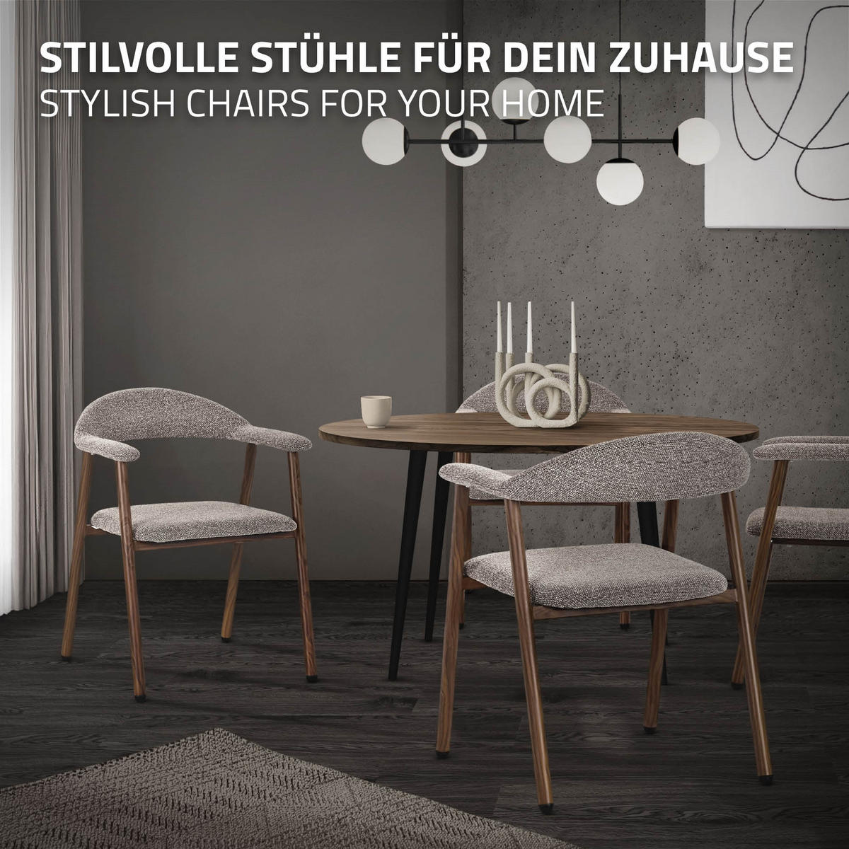 JÍDELNÍ ŽIDLE, sada 2 ks, hnědé s proplétaným vzorem a ocelovou konstrukcí v imitaci dřeva - hnědá, kov/textil (59/78/61cm) - ML-DESIGN