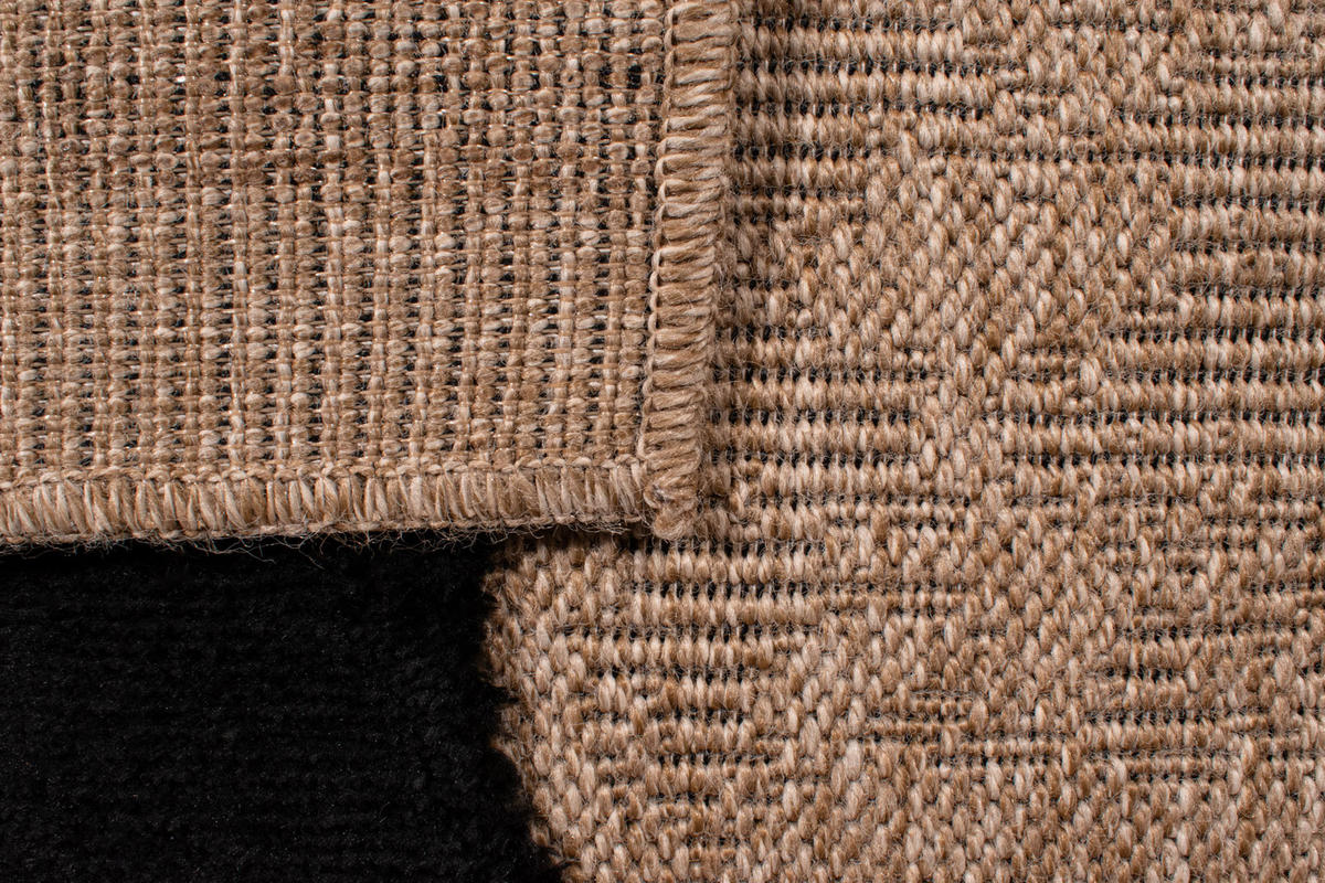 TEPPICH mit Juteoptik abstraktem schwarzen Palma 200x290 cm - Schwarz, Textil (200/290cm) - Nazar Rugs