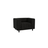 SESSEL Tove Schwarz Cord - Schwarz, Holz/Kunststoff (95/65/80cm) - S-Style Möbel