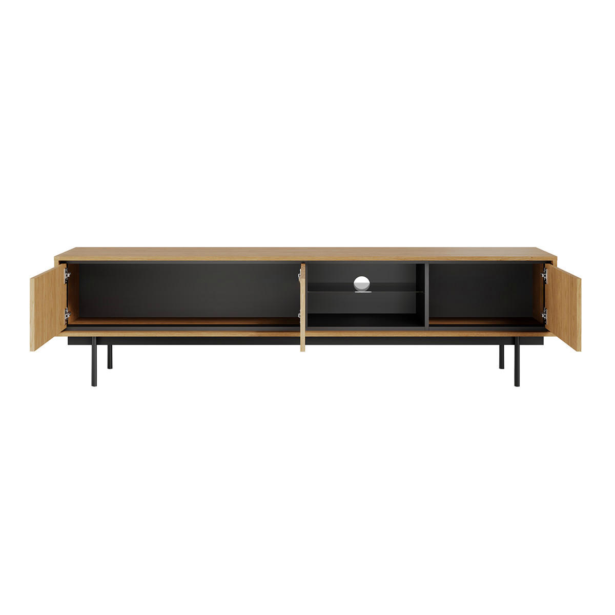 TV-MÖBEL Vidia Holz - Braun, Holzwerkstoff (197.5/51.4/38cm) - Petits-meubles