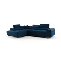 ECKSOFA Monaro Mit Schlaffunktion - Blau, Holzwerkstoff/Textil (275/202cm) - Fun Möbel