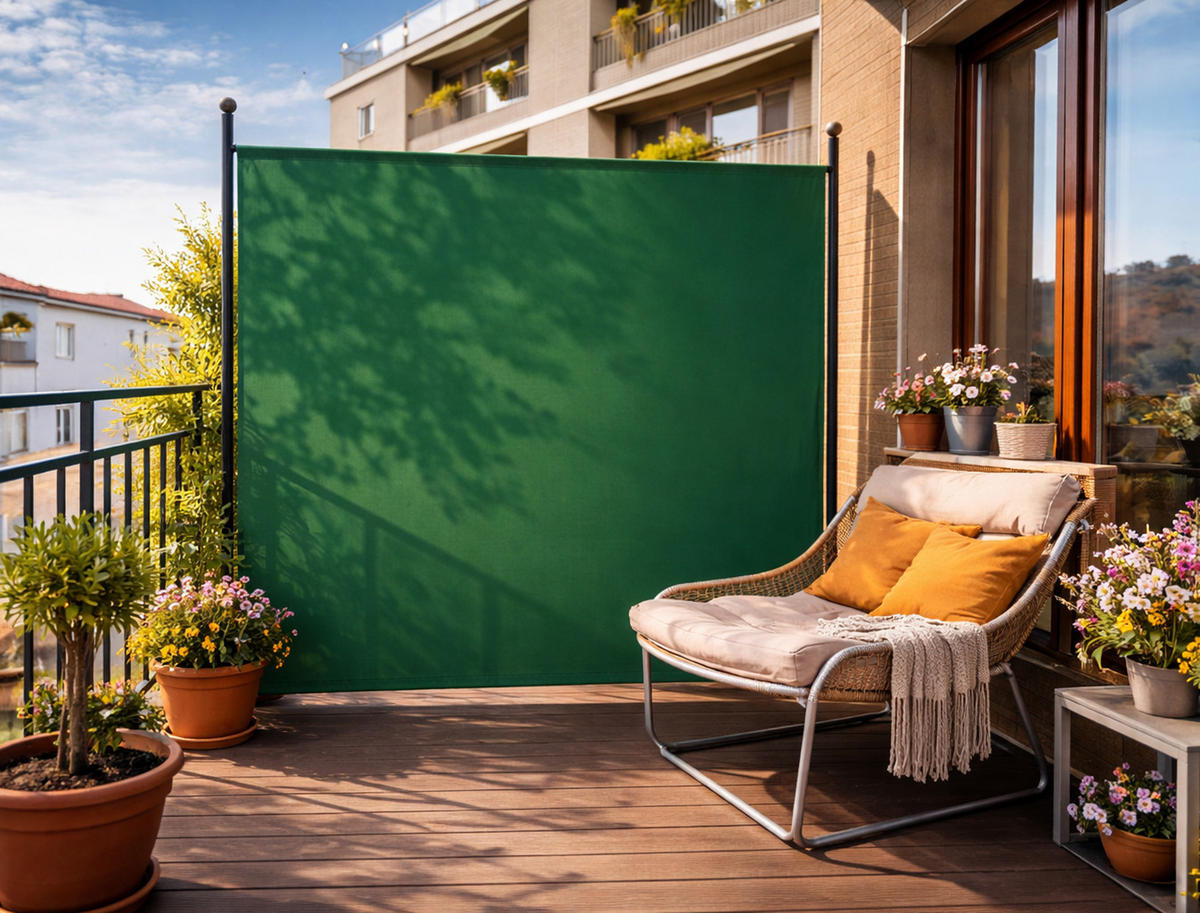 PARAVENT 1-tlg. 180x178 cm Grün - Waldgrün, Metall (178/180cm) - QUICK STAR