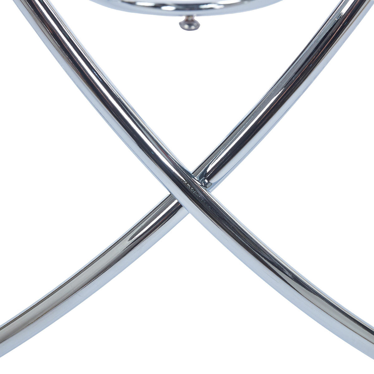 ESSTISCH Glas und Metall Chrome - Chromfarben, Metall (80/80/75cm) - Meubliv