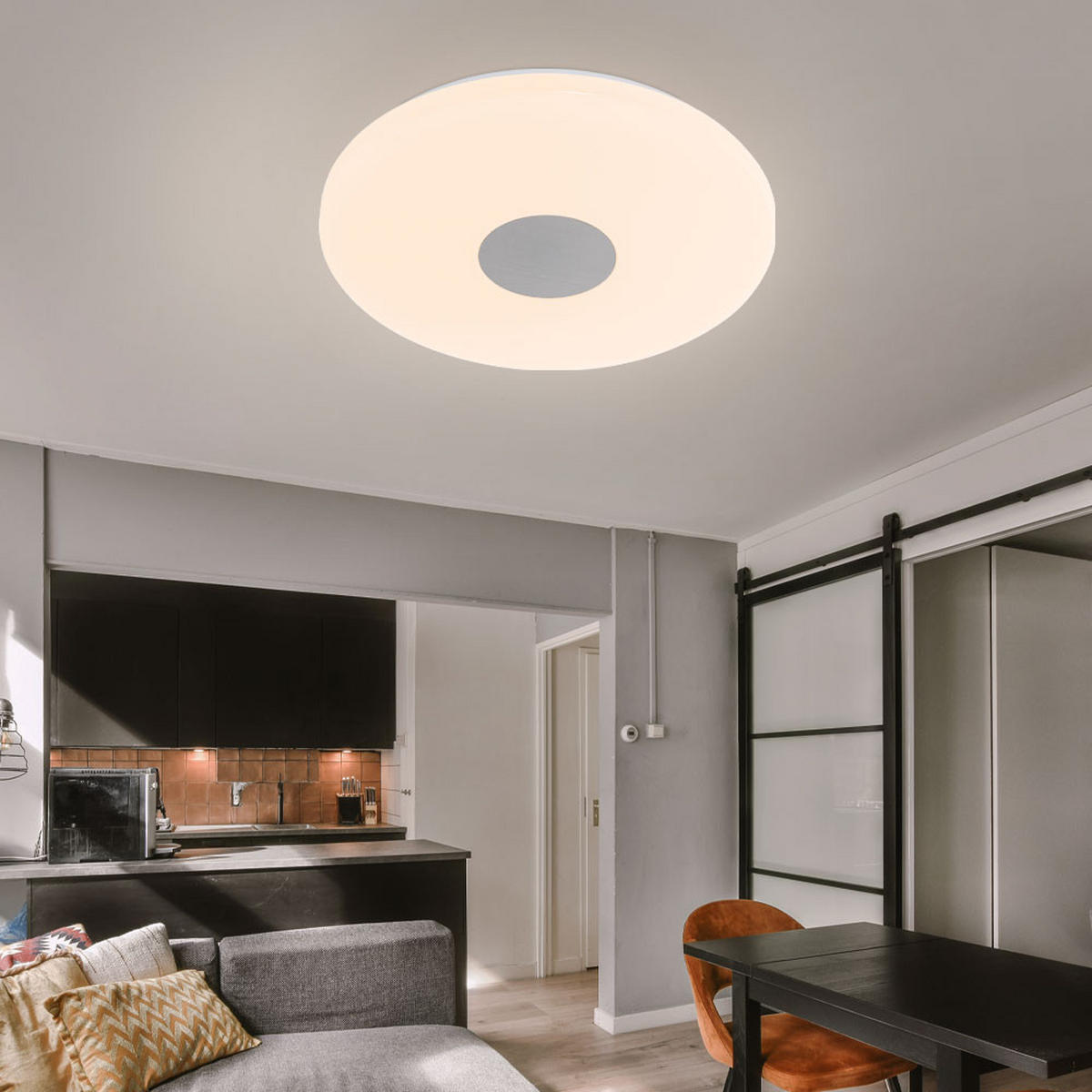 LED DECKENLEUCHTE Weiß matt - Weiß, Metall (37.5/37.5/5cm)