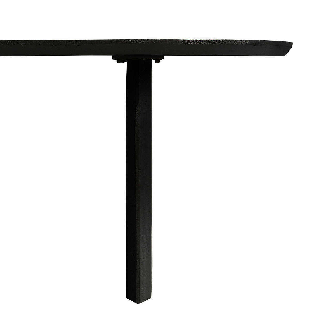 MASSIVER ESSTISCH - Massivholz - Mangoholz - Schwarz, Holz (100/220/77cm) - home24