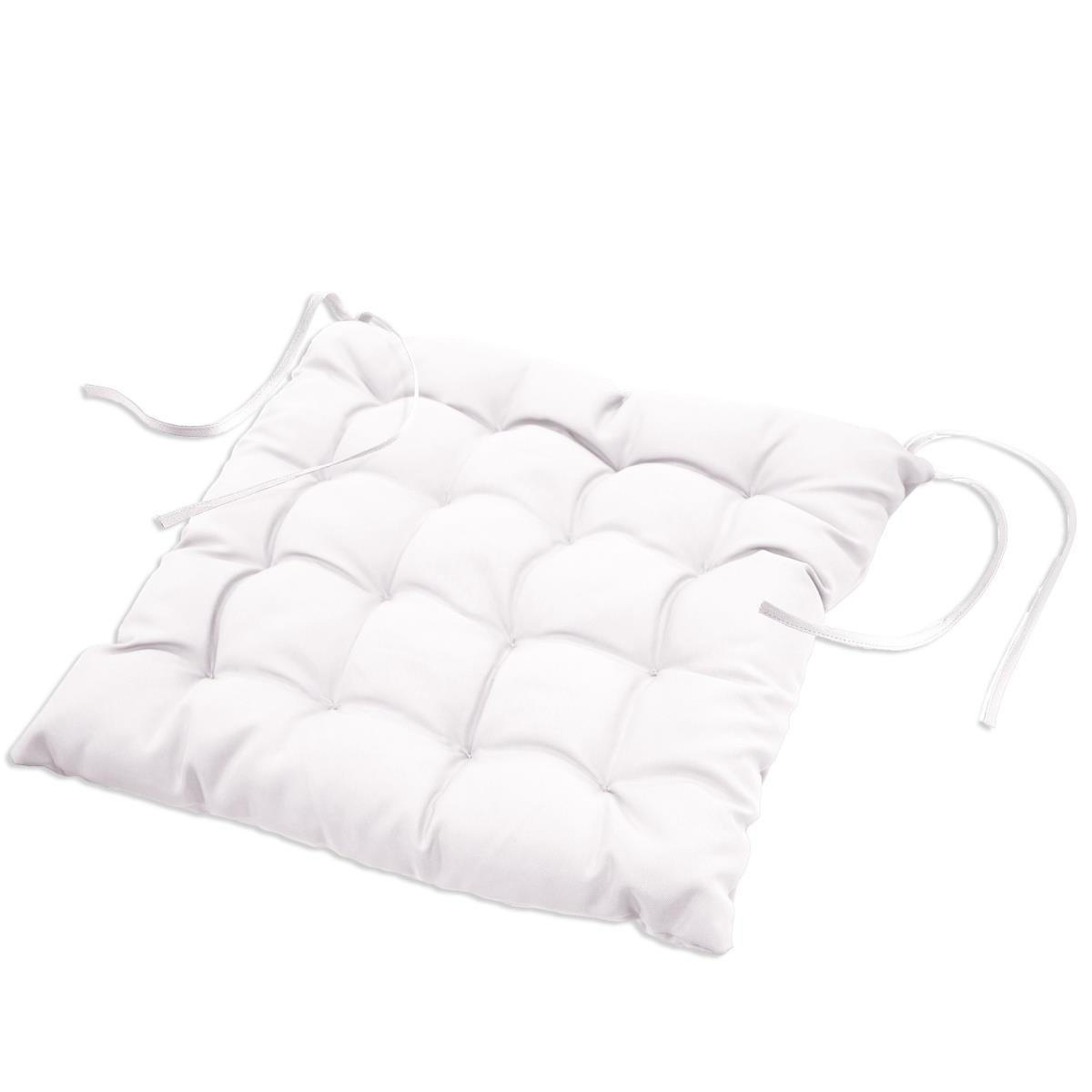 STUHLKISSEN Essentiel 40/40 cm - Weiß, Textil (40cm) - Douceur d´intérieur