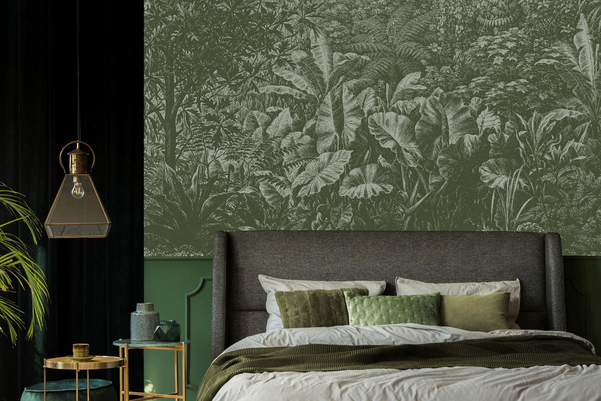 FOTOTAPETE - Regenwald - Grün, Papier/Kunststoff (350/270cm) - LOOKS by W.Joop