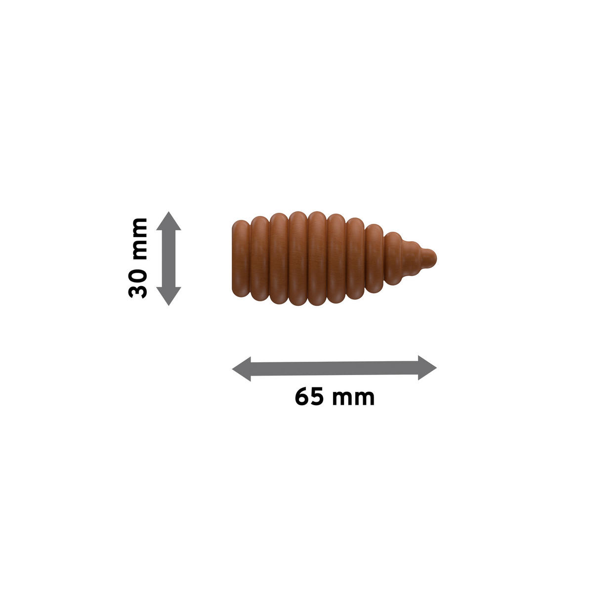 ENDSTÜCKE FÜR GARDINENSTANGEN 16 mm Ø, Asta Kirschbaum, Packung 2 Stück - Kirschbaumfarben, Holz (6.5/3/3cm) - INTERDECO