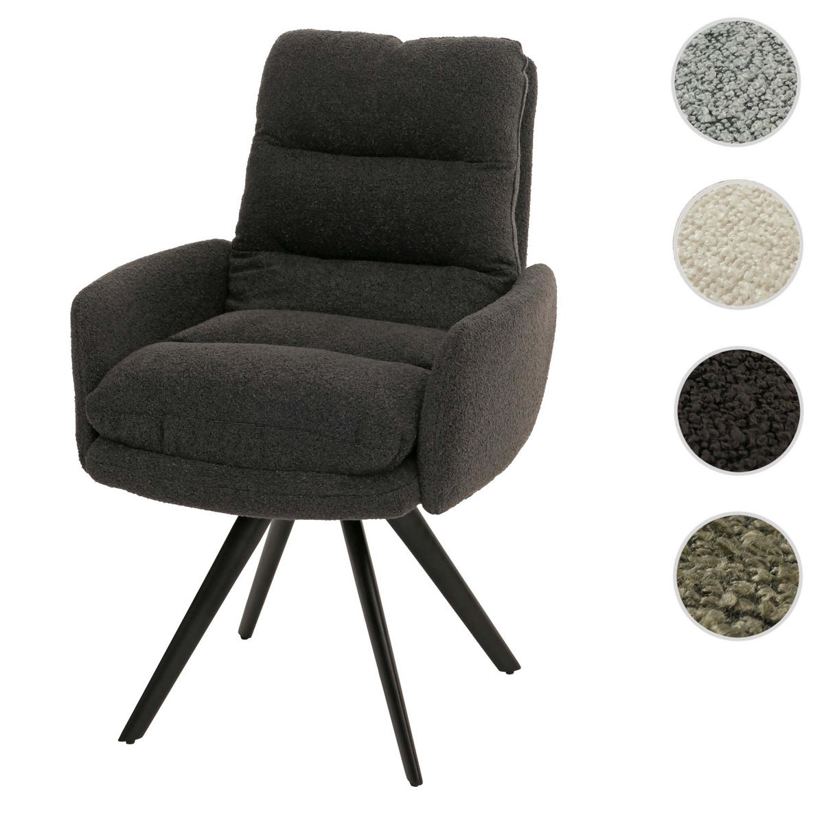 ESSZIMMERSTUHL Grau - Grau, Textil (62/92/68cm) - MCW