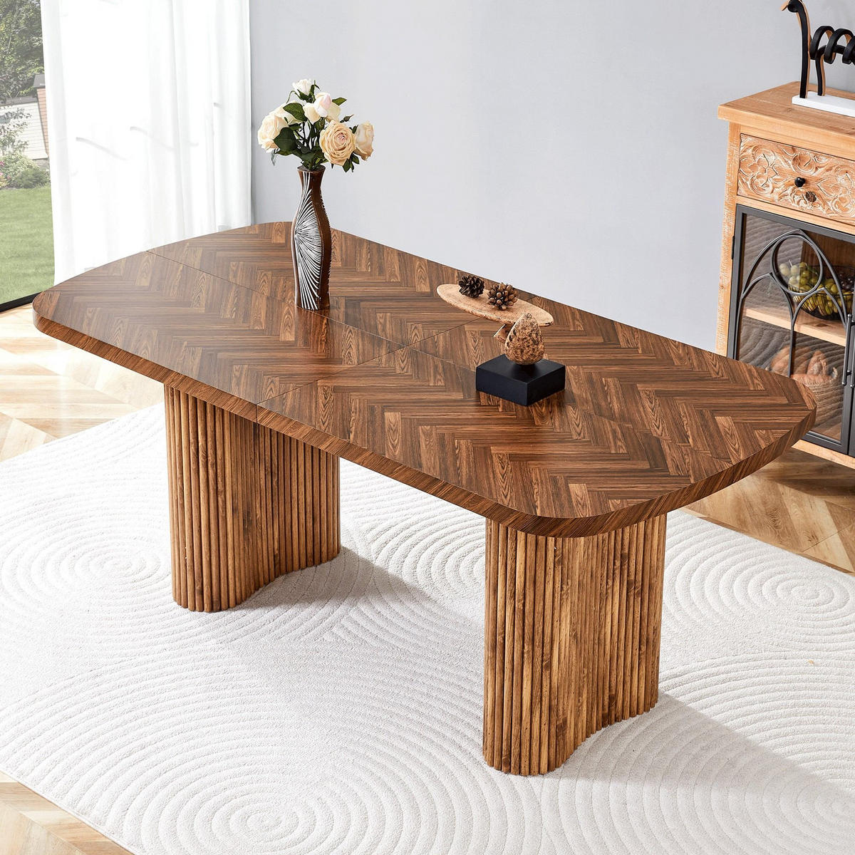ESSTISCH 116/65/75cmHolztisch,rechteckiger Küchentisch,Braun - Braun, Holz (90/180/76cm) - LVHOM