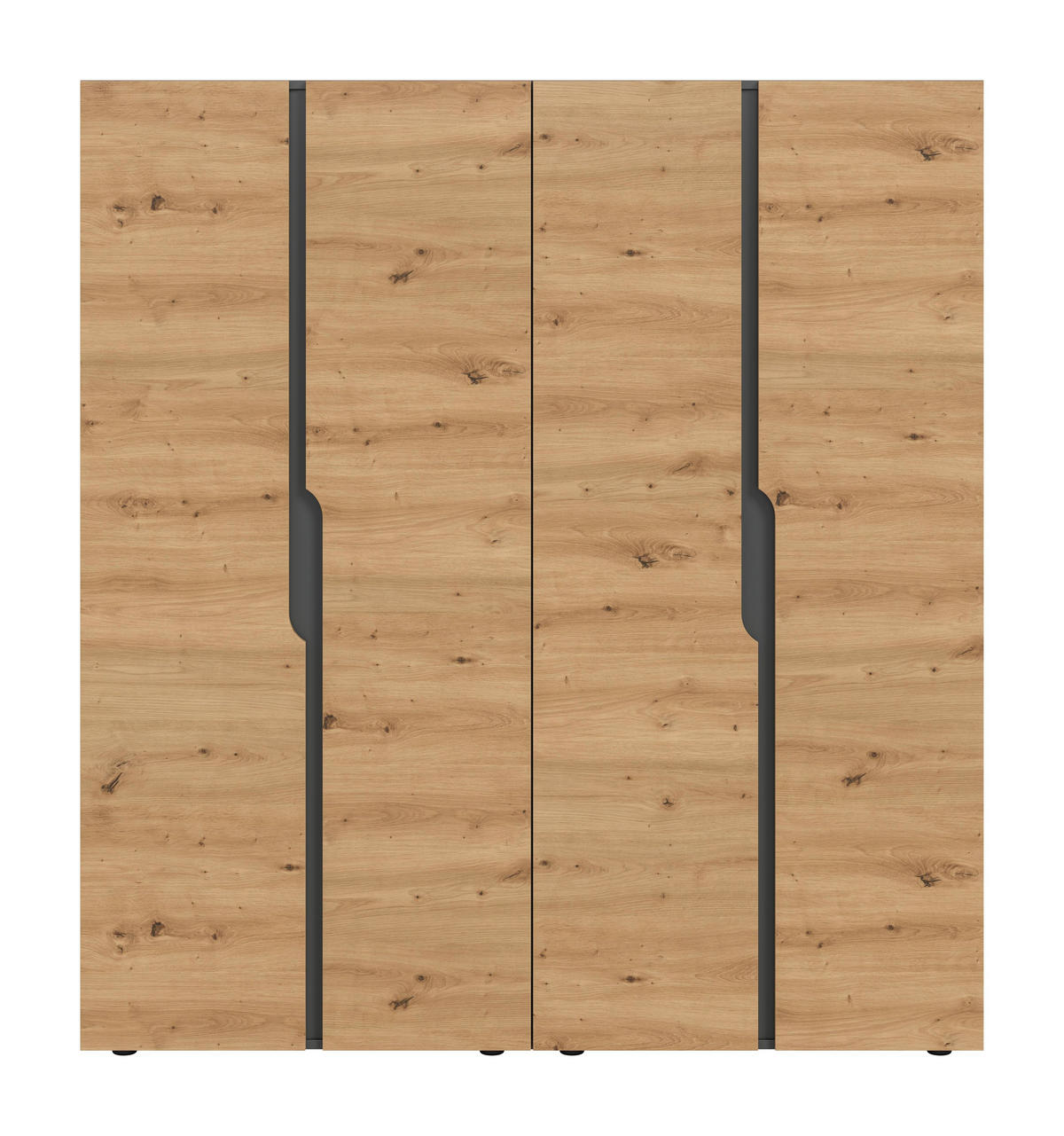 KLEIDERSCHRANKKOMBINATION ANGA (B/H/T: ca. 160/180/51 cm) in anthrazit/Artisan Eiche Nachbildung - Anthrazit, Holzwerkstoff (160/180/51cm)