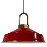 PENDELLEUCHTE Lockra - Rot, Metall (40/40/32cm) - Bamyum