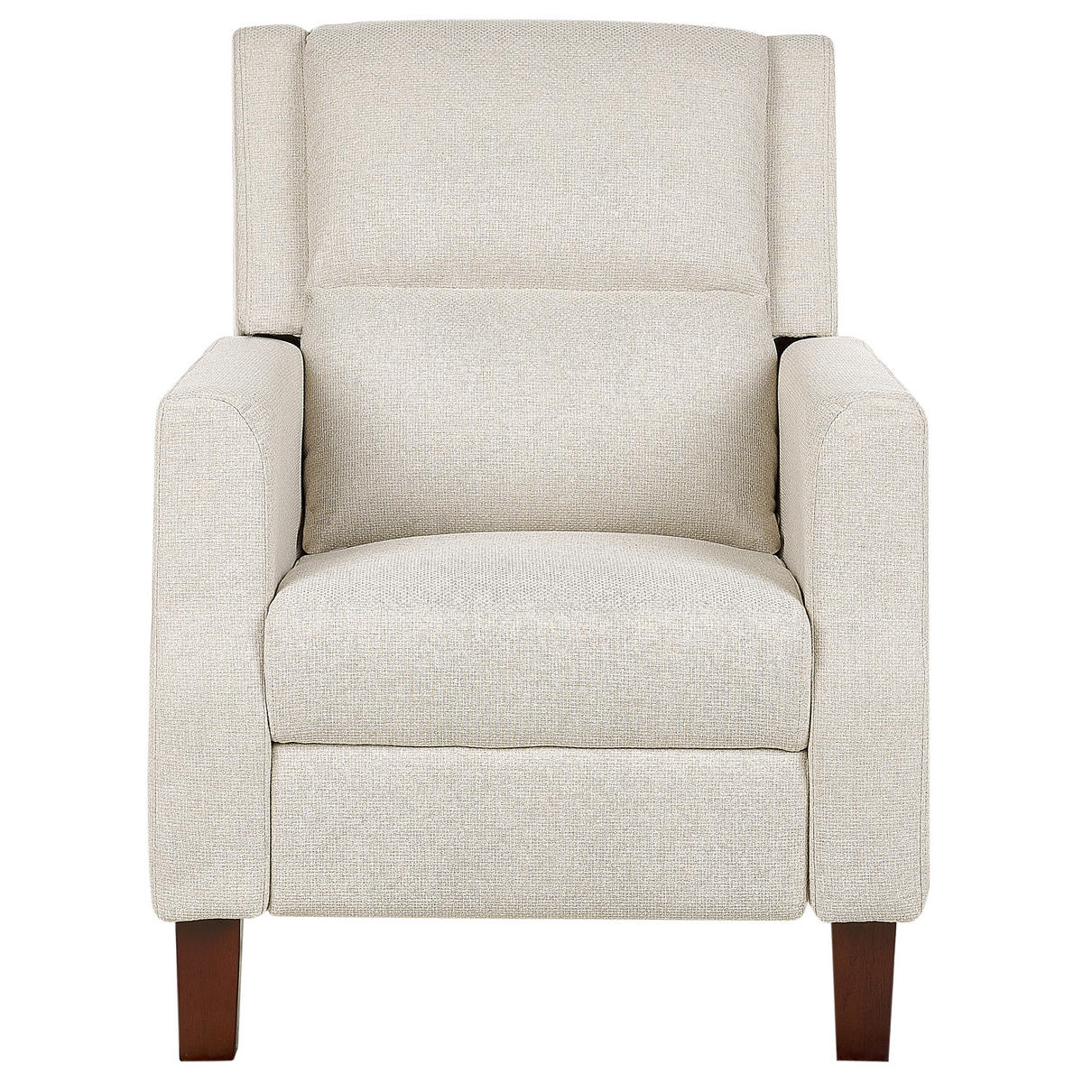 SESSEL creme verstellbar Egersund - Beige/Dunkelbraun, Textil (75/97/92cm) - Beliani