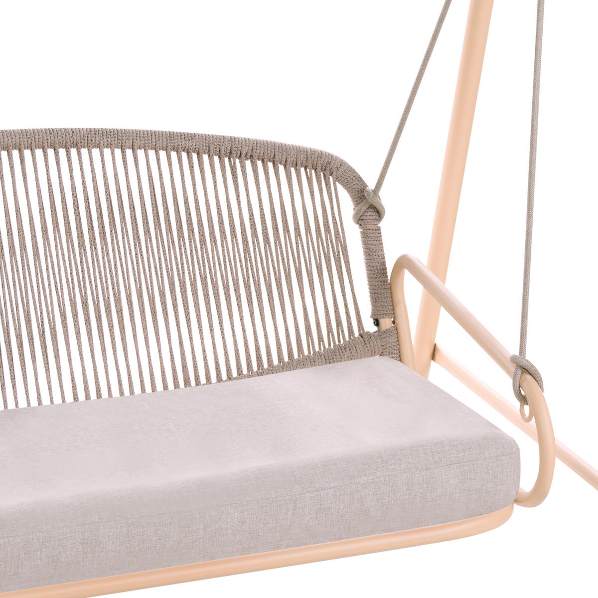 LEAGĂN HOLLYWOOD metal bej Norcia - bej, metal (172/156/119cm) - Beliani